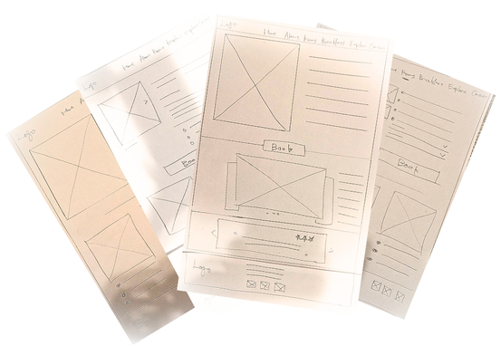 Wireframe sketches